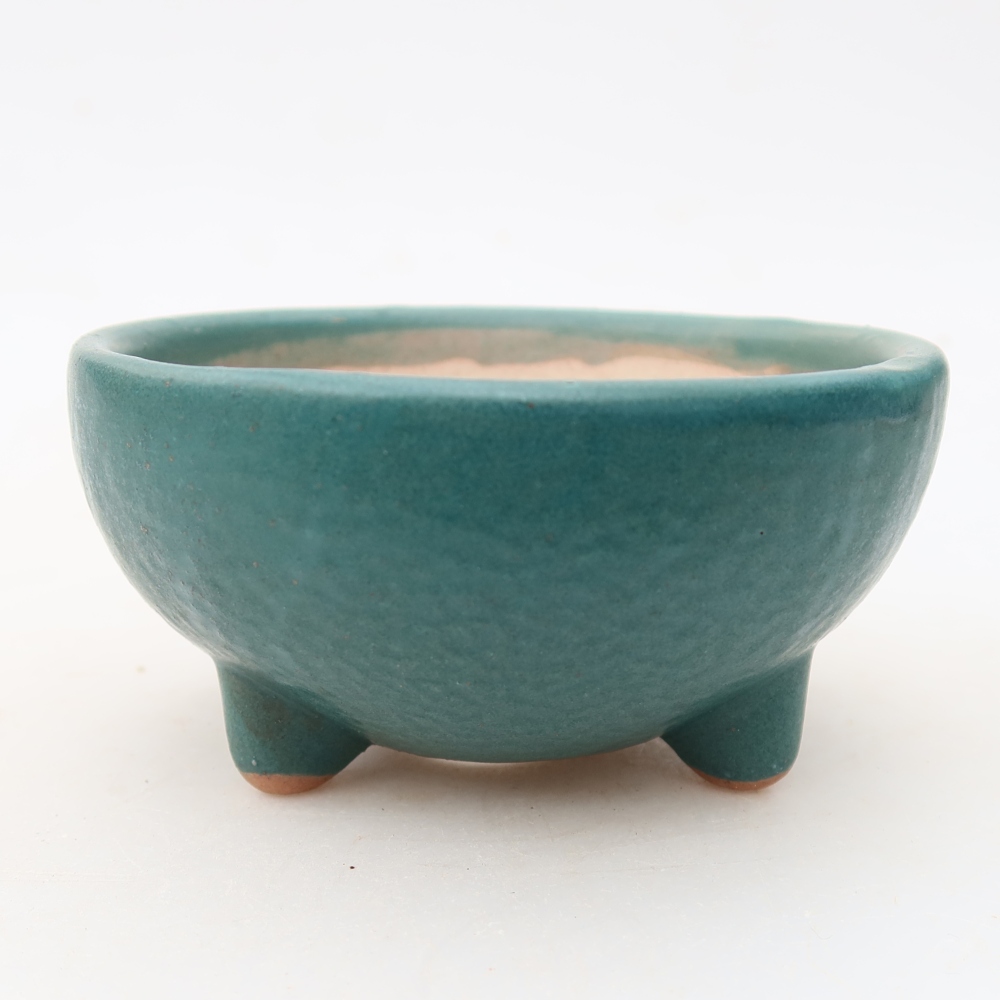 Vaso in ceramica per bonsai 10 x 10 x 5 cm, colore blu