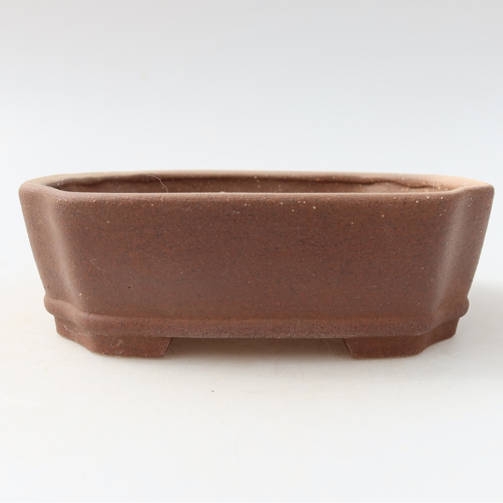 Vaso per bonsai in ceramica 13,5 x 11,5 x 4 cm, colore marrone