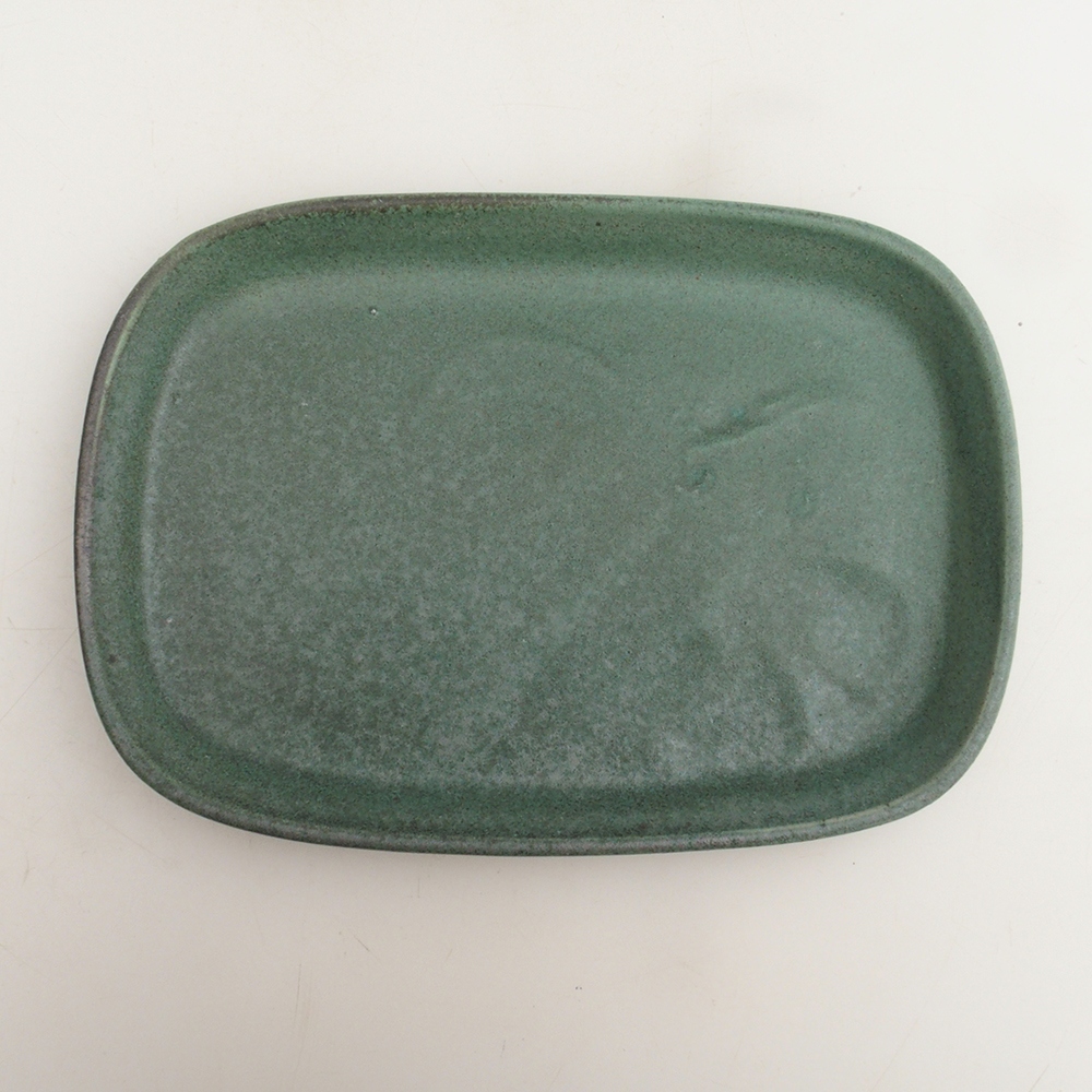 Piattino in ceramica H25 - 20,5 x 14,5 x 1,5 cm - verde