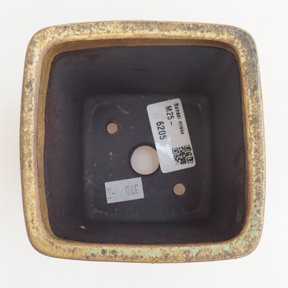 Ciotola per bonsai in ceramica 10 x 10 x 12 cm, marrone