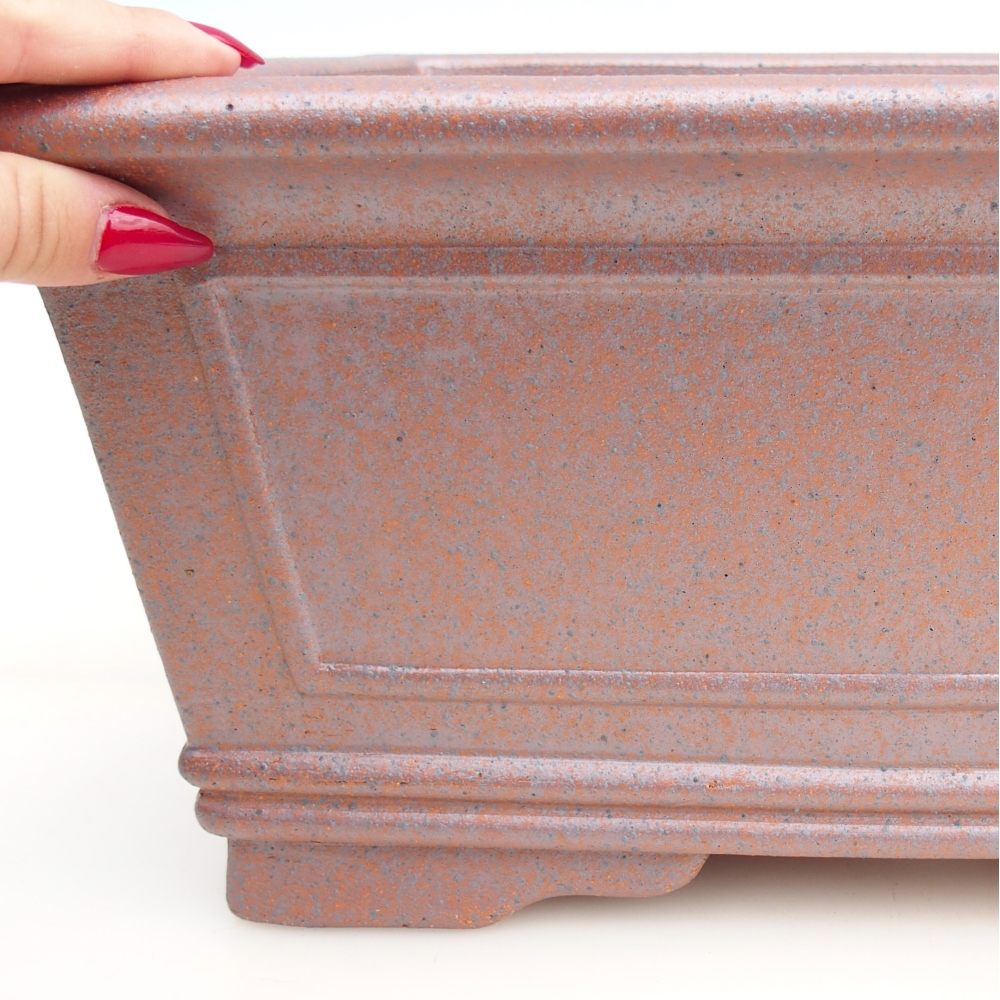 Ciotola per bonsai in ceramica 42 x 29 x 16 cm , colore metallo - SOLO RITIRO PERSONALE o trasporto su pallet