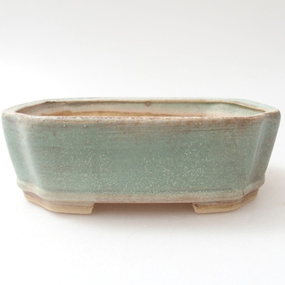 Ciotola bonsai in ceramica 14 x 12 x 4,5 cm, verde
