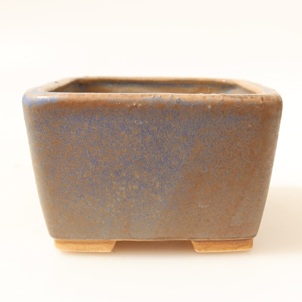 Ciotola bonsai in ceramica 8,5 x 8,5 x 5,5 cm, colore blu