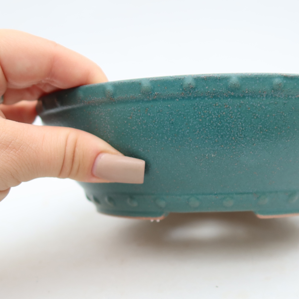 Ciotola bonsai in ceramica 18 x 18 x 5,5 cm, colore blu