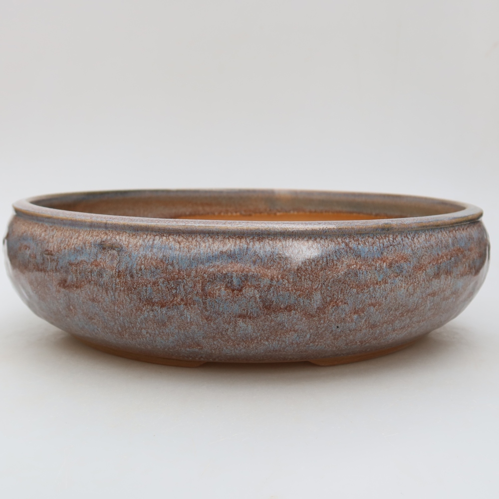 Vaso da bonsai in ceramica 27,5 x 27,5 x 7 cm, colore blu