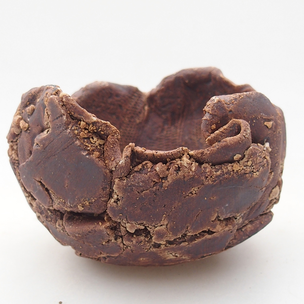 Conchiglia in ceramica 9 x 8,5 x 6,5 cm , colore marrone