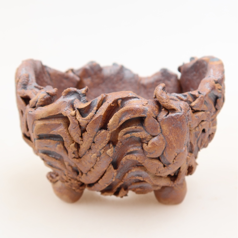 Conchiglia in ceramica 9 x 8,5 x 6 cm , colore marrone