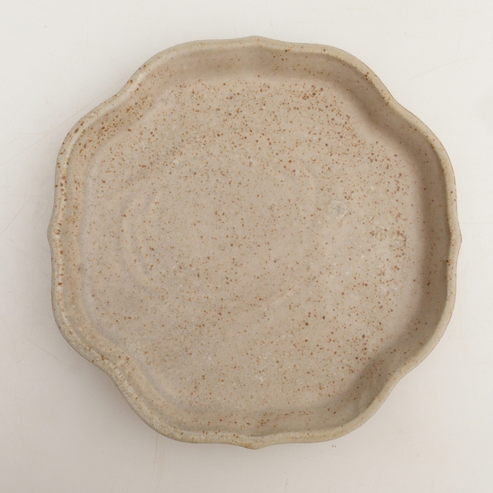 Ciotola bonsai + piattino H06 - 14,5 x 14,5 x 5 cm - beige