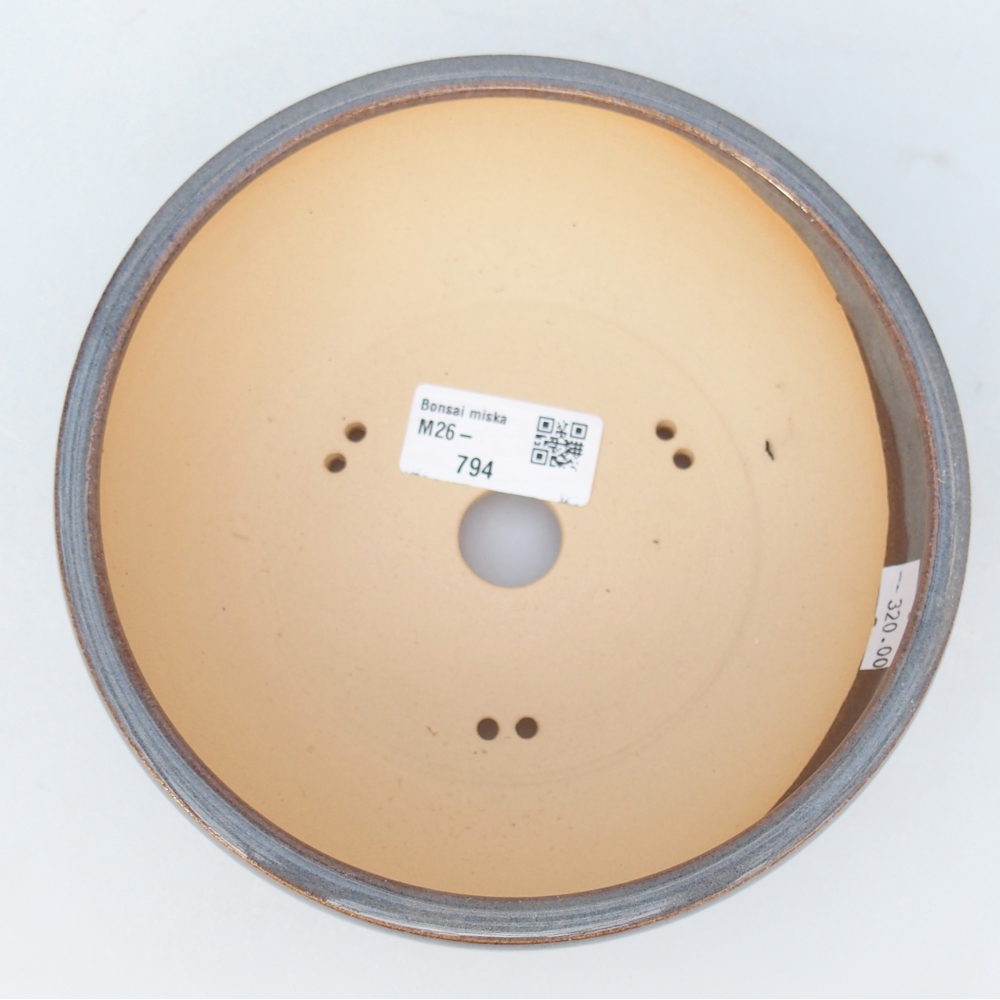Ciotola bonsai in ceramica 16 x 16 x 6 cm, grigio