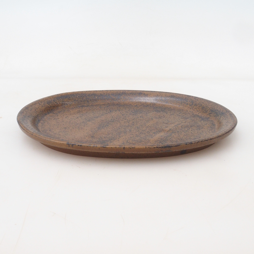 Sottovaso ovale Bonsai S - 20 x 16,5 x 1,5 cm - marrone