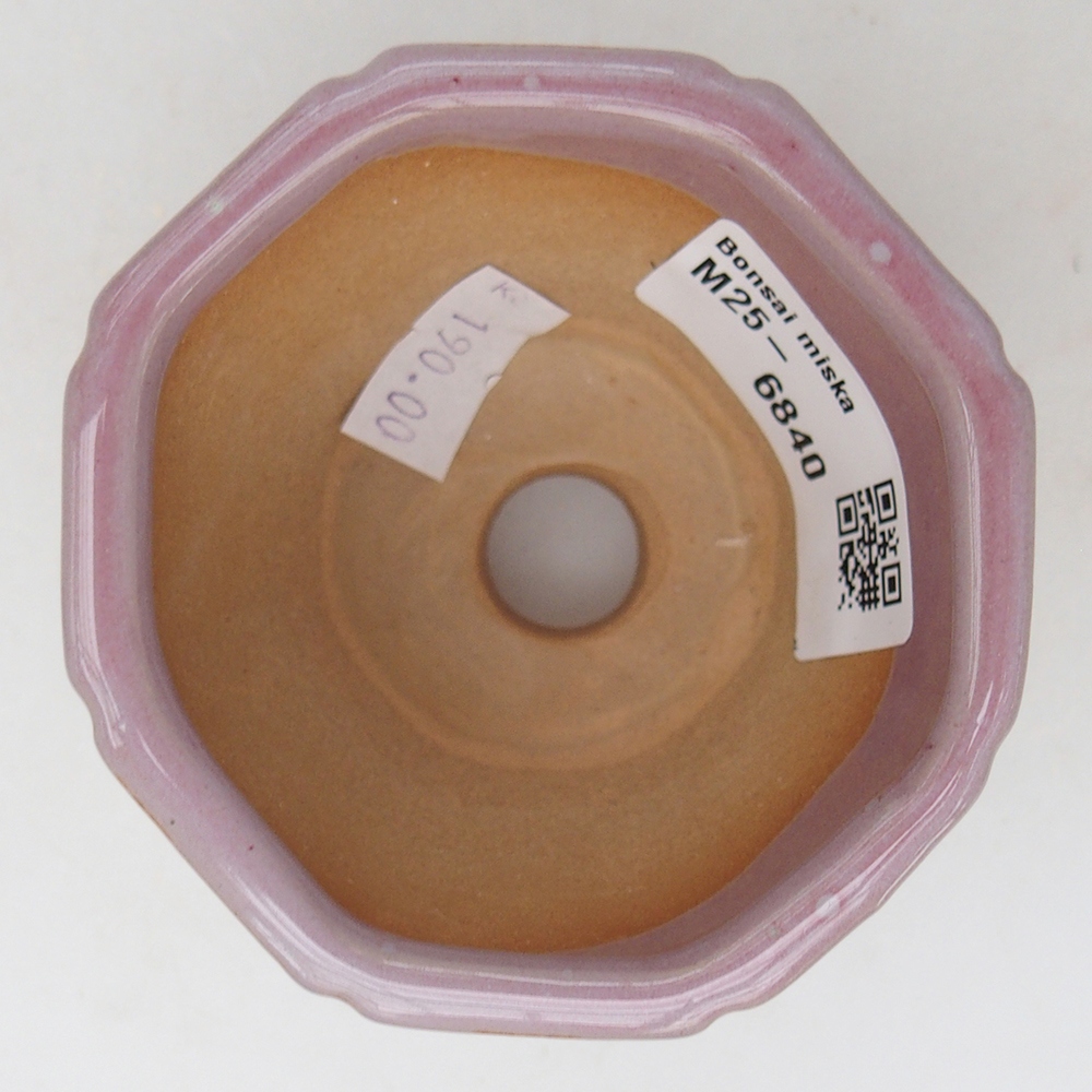 Ciotola bonsai in ceramica 7,5 x 7,5 x 6 cm, rosa