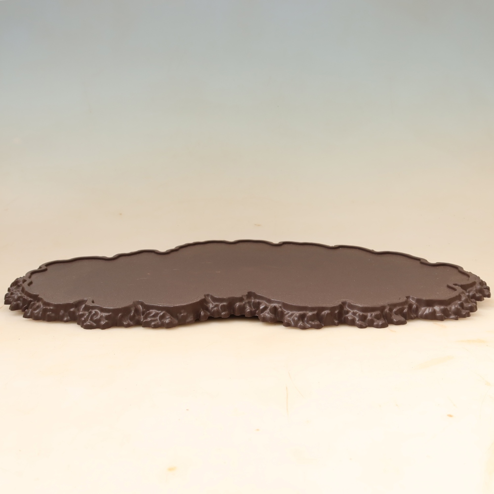 Base in plastica per bonsai 43 x 25 x 1,5 cm, colore marrone