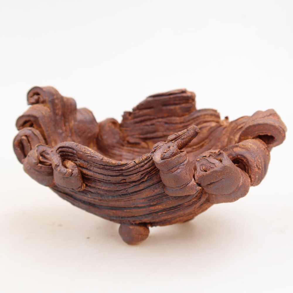 Guscio in ceramica  11,5 x 8,5 x 6,5 cm, colore marrone