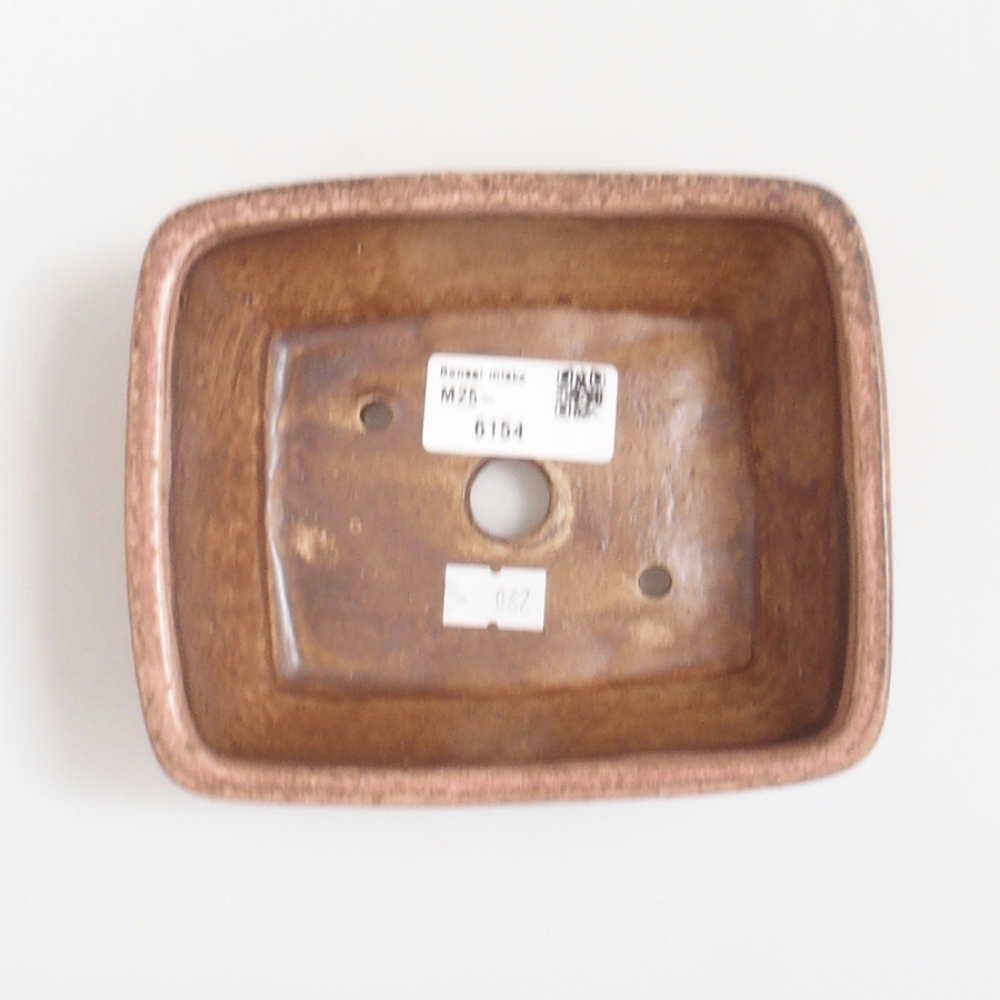 Ciotola per bonsai in ceramica 10 x 8,5 x 4 cm, marrone
