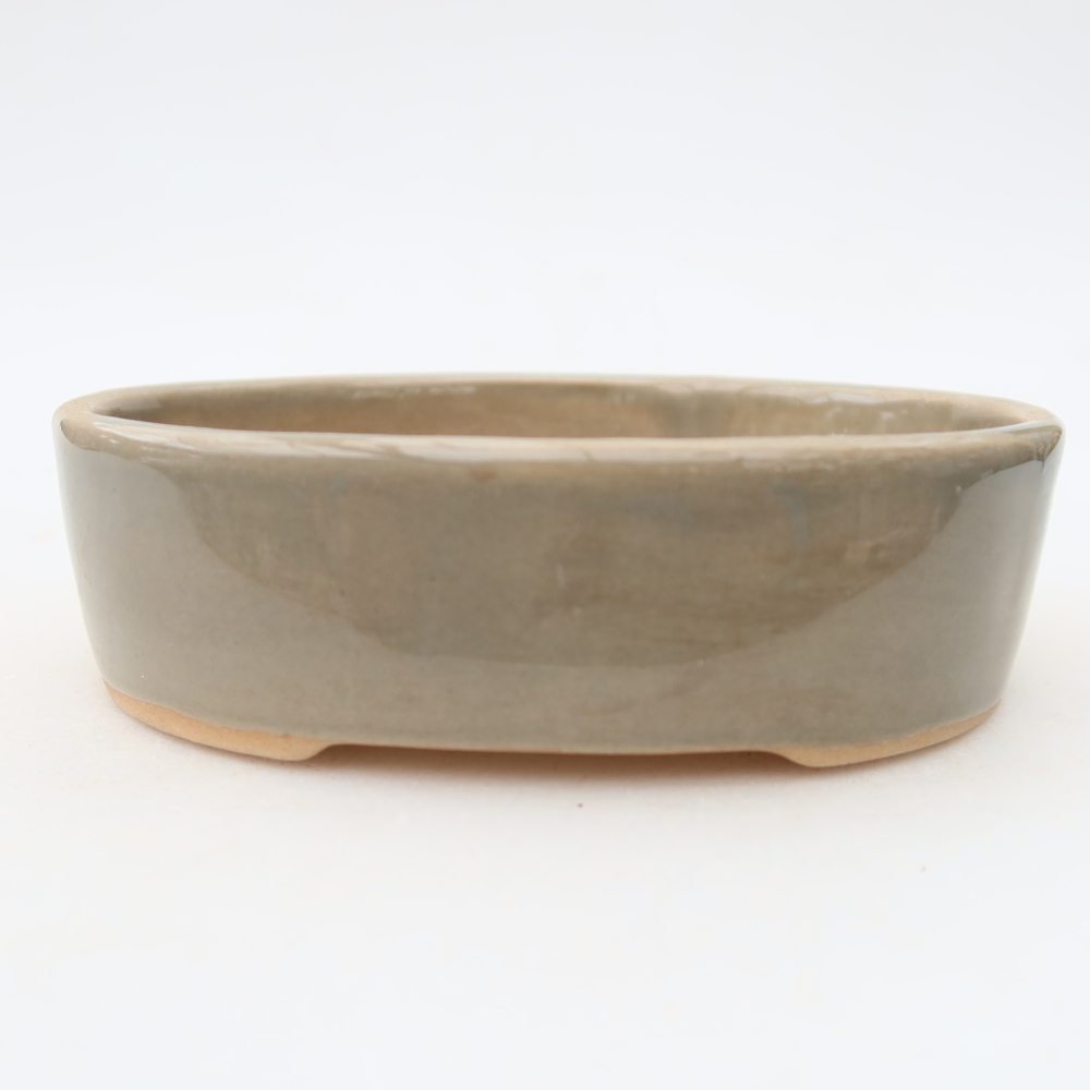 Vaso per bonsai in ceramica 13 x 10 x 3,5 cm, colore grigio
