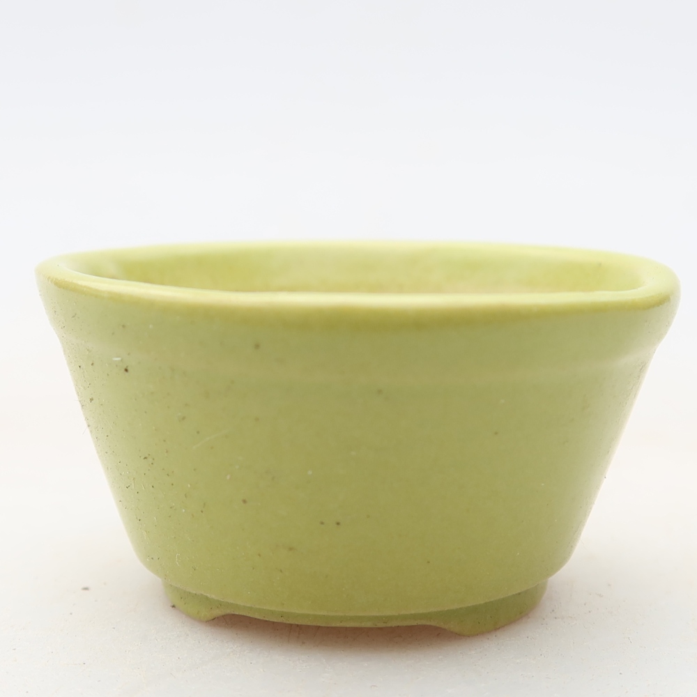 Ciotola per bonsai in ceramica 4,5 x 4,5 x 2,5 cm, verde