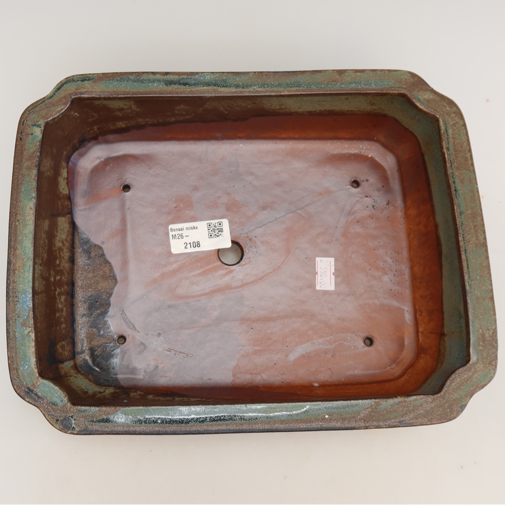 Vaso da bonsai in ceramica 27,5 x 21,5 x 7 cm, colore marrone