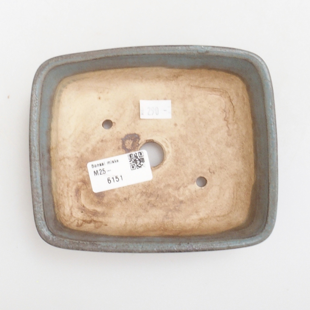 Ciotola per bonsai in ceramica 10 x 8,5 x 4 cm, marrone