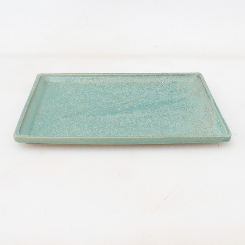 Sottovaso bonsai rettangolo 22,5 x 17 x 1,5 cm - verde