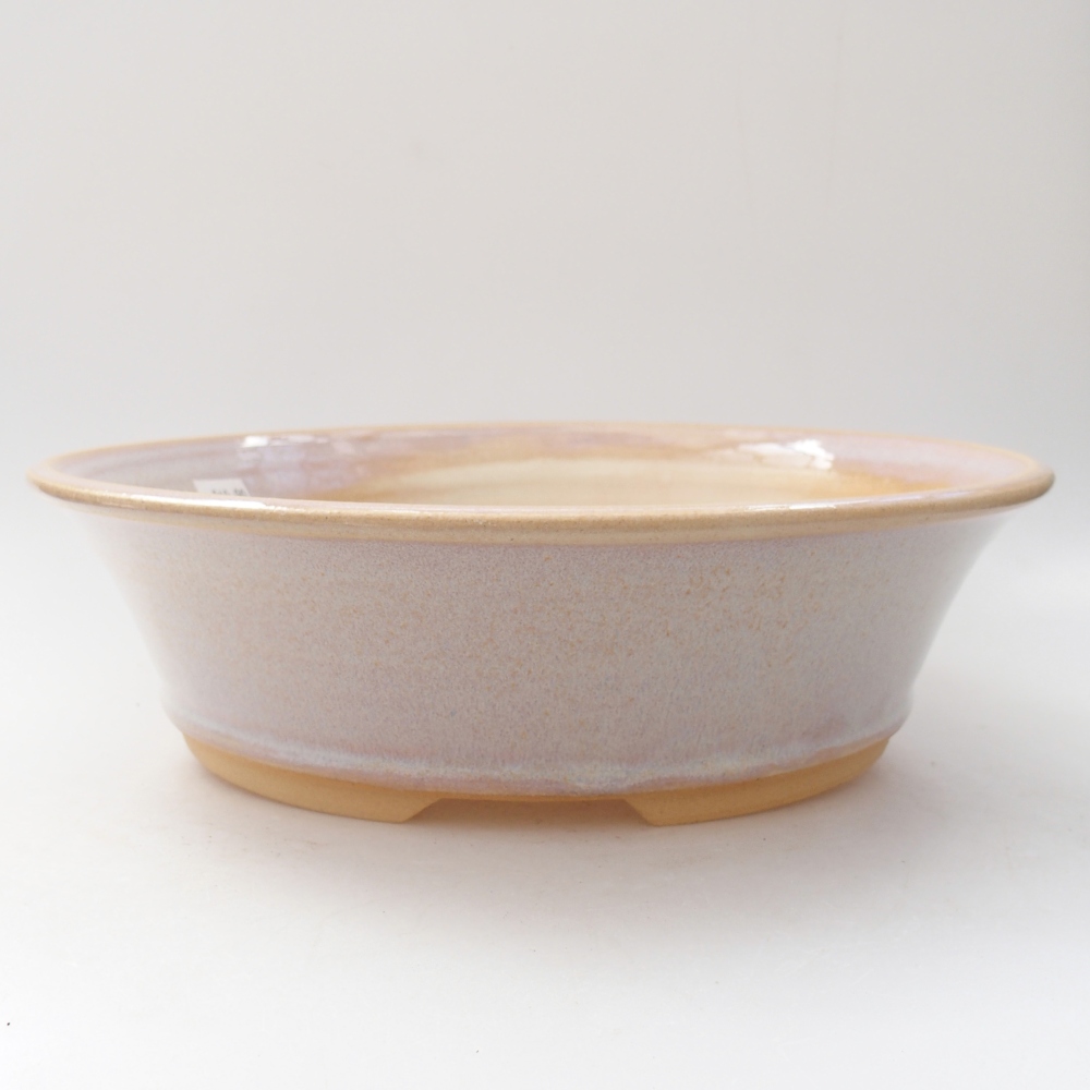 Ciotola bonsai in ceramica 26,5 x 26,5 x 7,5 cm, colore beige