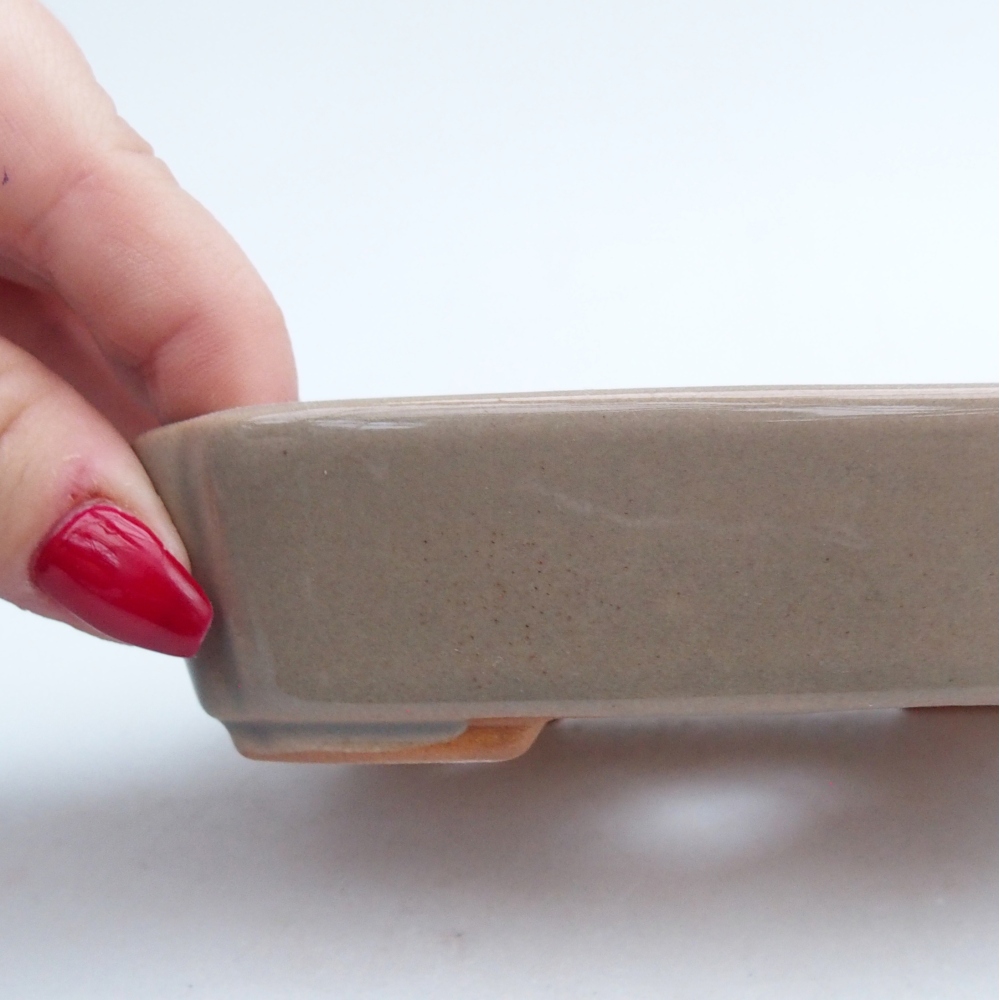 Ciotola bonsai in ceramica 26 x 26 x 8 cm, colore rosso