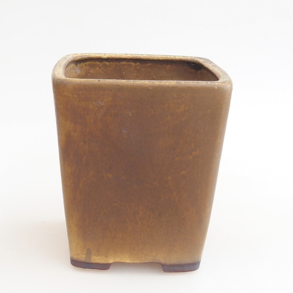 Ciotola per bonsai in ceramica 10 x 10 x 12 cm, marrone