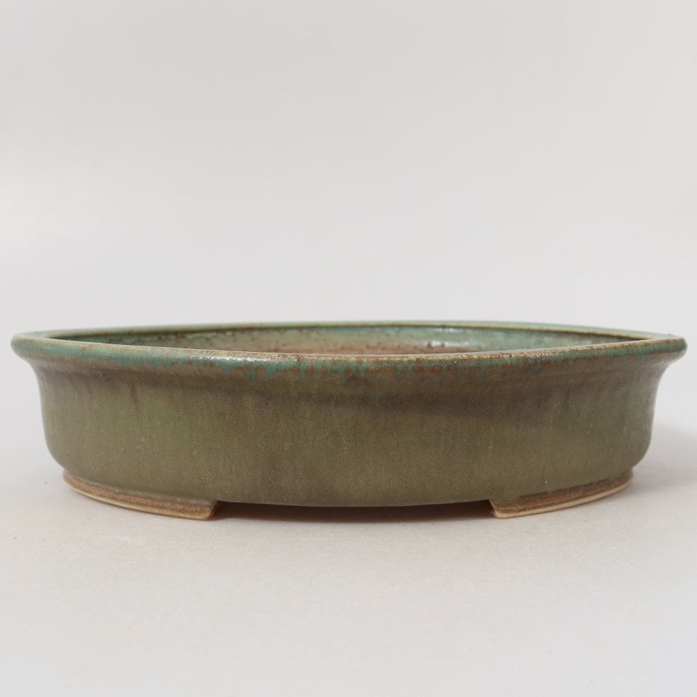 Ciotola bonsai in ceramica 24 x 21 x 5 cm, verde