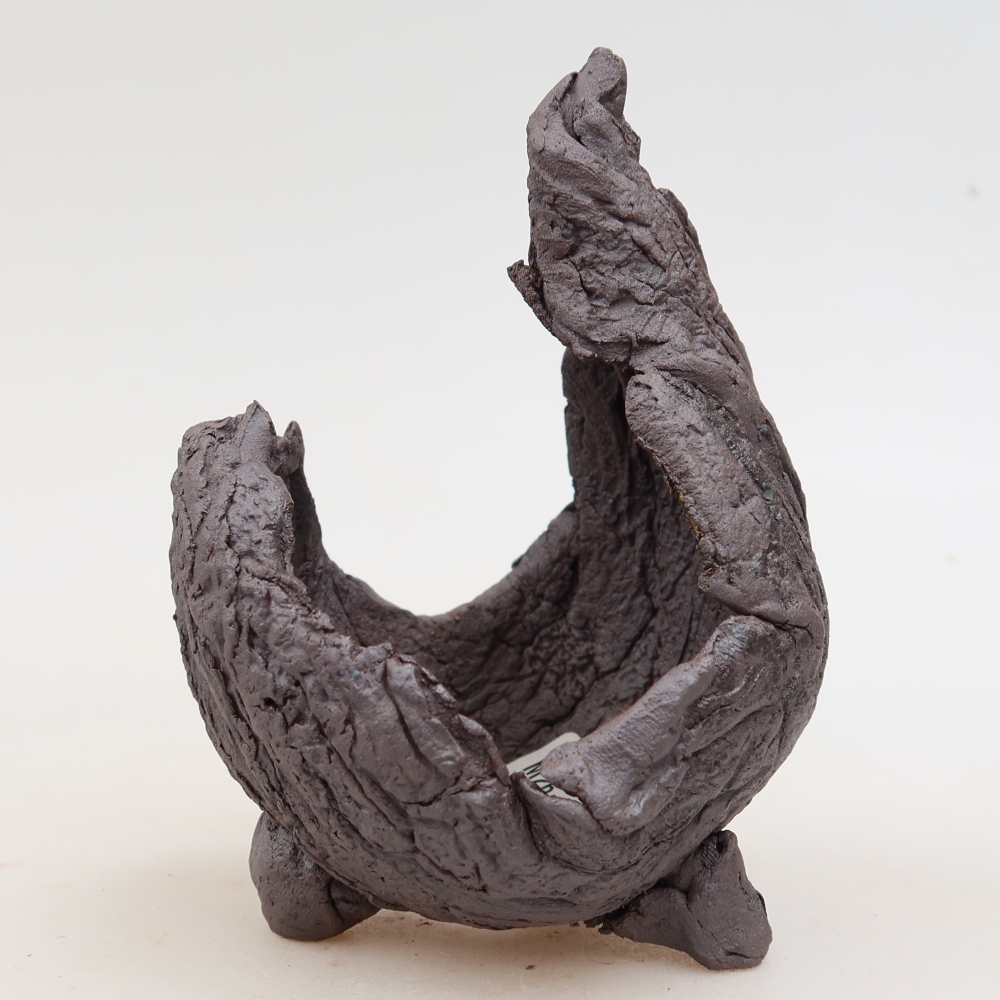 Conchiglia in ceramica  8 x 8 x 13 cm, colore marrone