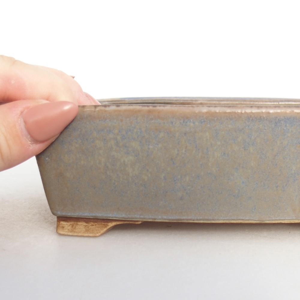 Ciotola bonsai in ceramica 9 x 9 x 3,5 cm, colore blu