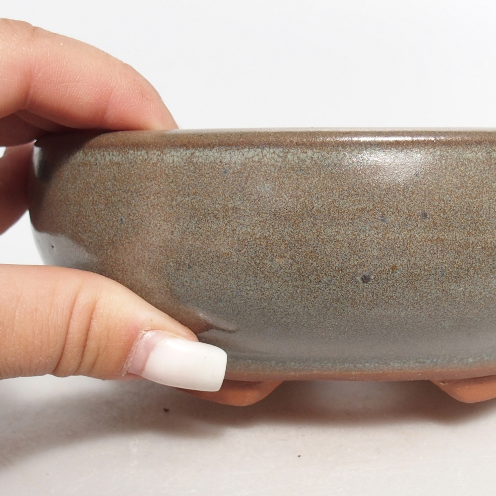 Ciotola per bonsai in ceramica 15 x 15 x 5,5 cm, verde