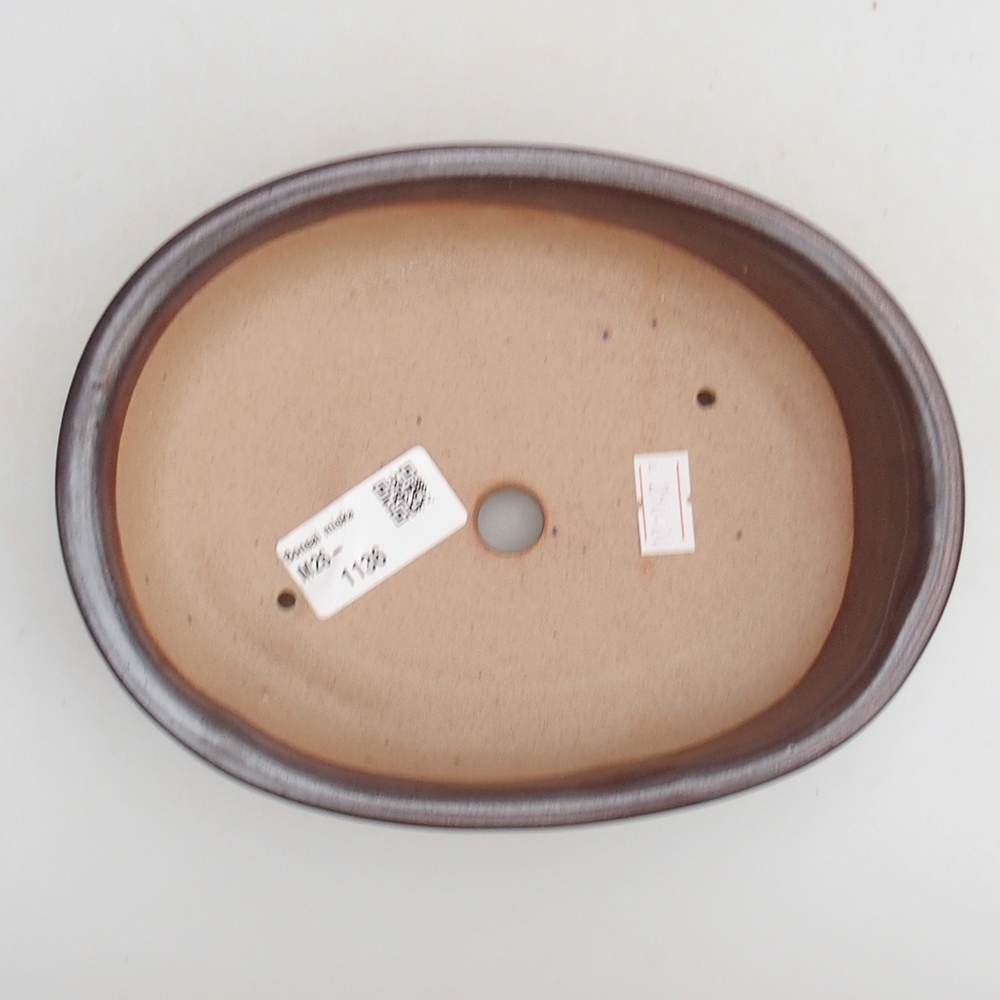 Ciotola per bonsai in ceramica 19 x 14 x 4,5 cm, marrone