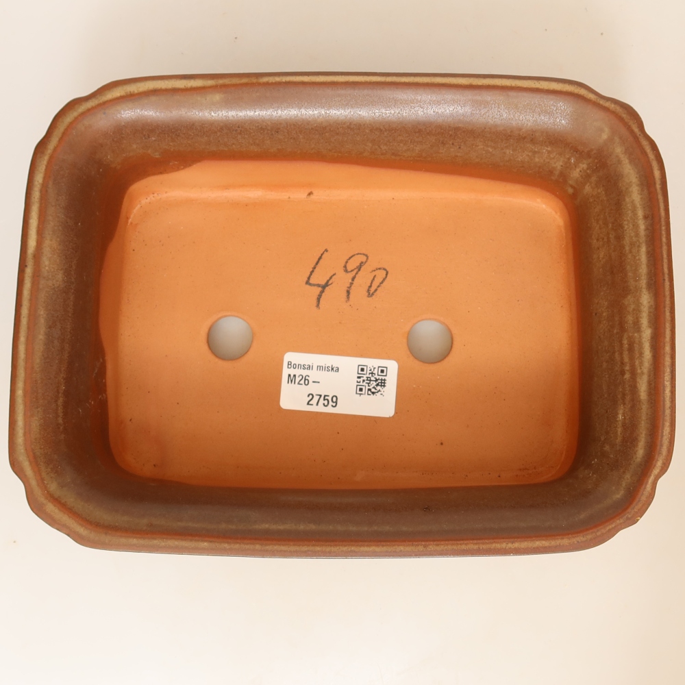 Ciotola in ceramica  20 x 15,5 x 5,5 cm, colore marrone