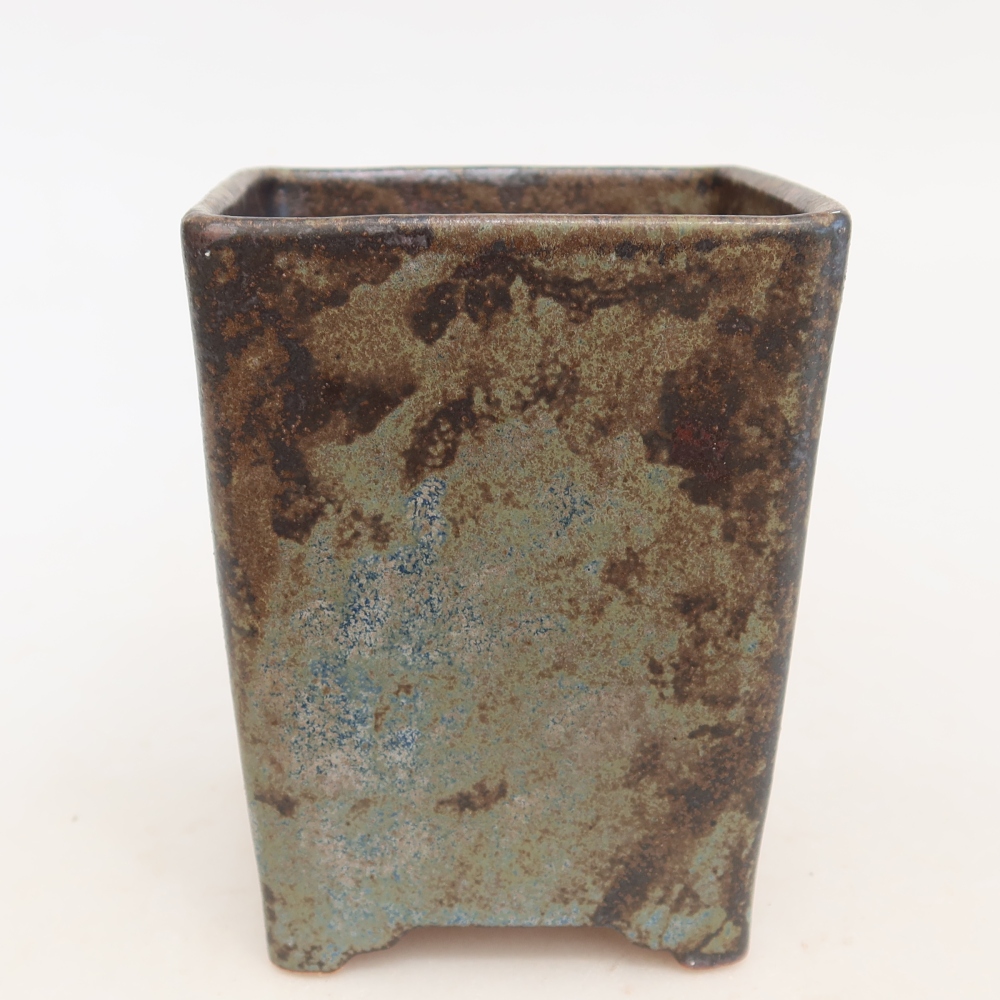 Vaso da bonsai in ceramica 9 x 9 x 11,5 cm, colore marrone