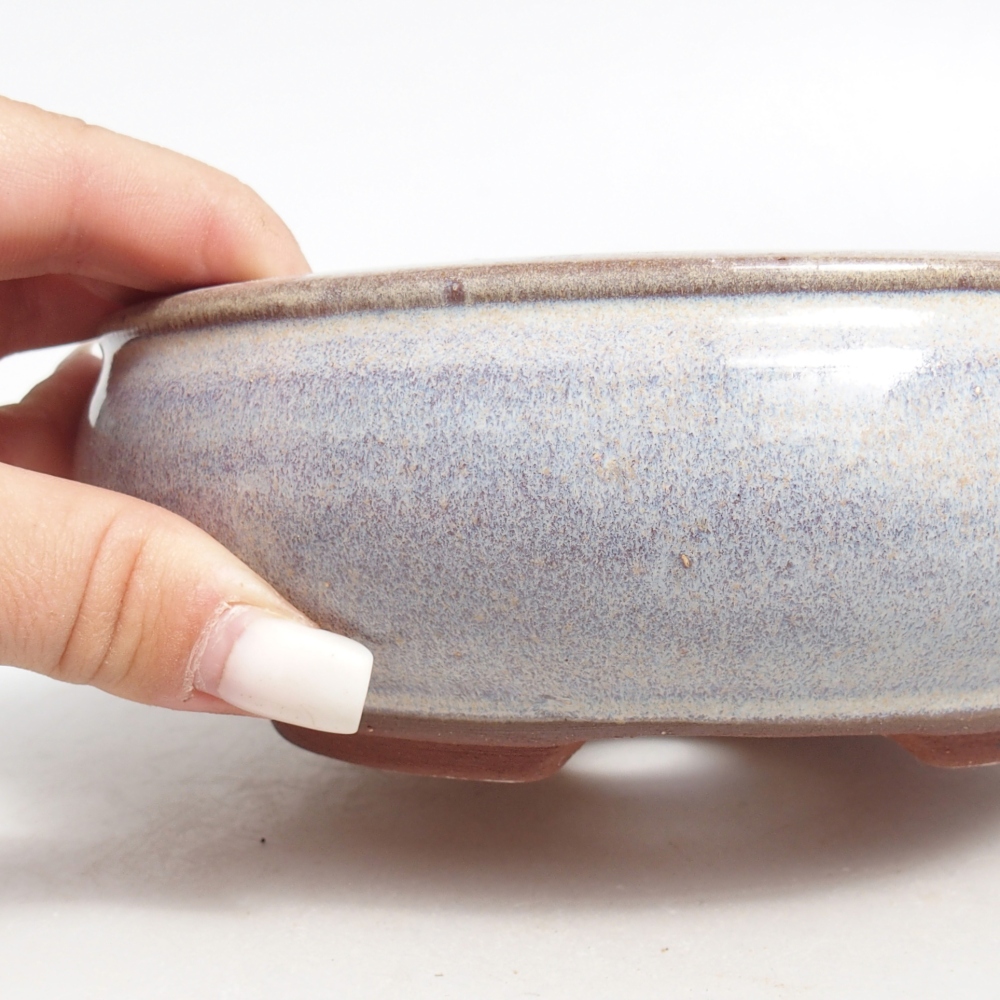 Ciotola bonsai in ceramica 16 x 16 x 5,5 cm, colore blu