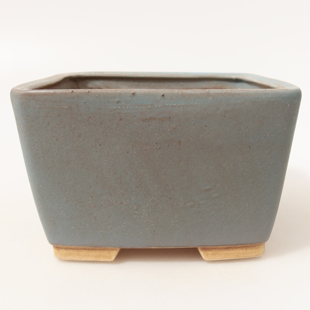 Vaso da bonsai in ceramica 13 x 13 x 8 cm, colore blu