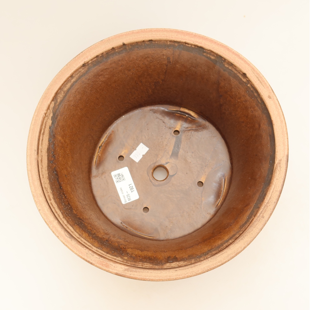 Vaso da bonsai in ceramica 24,5 x 24,5 x 11 cm, colore rosa