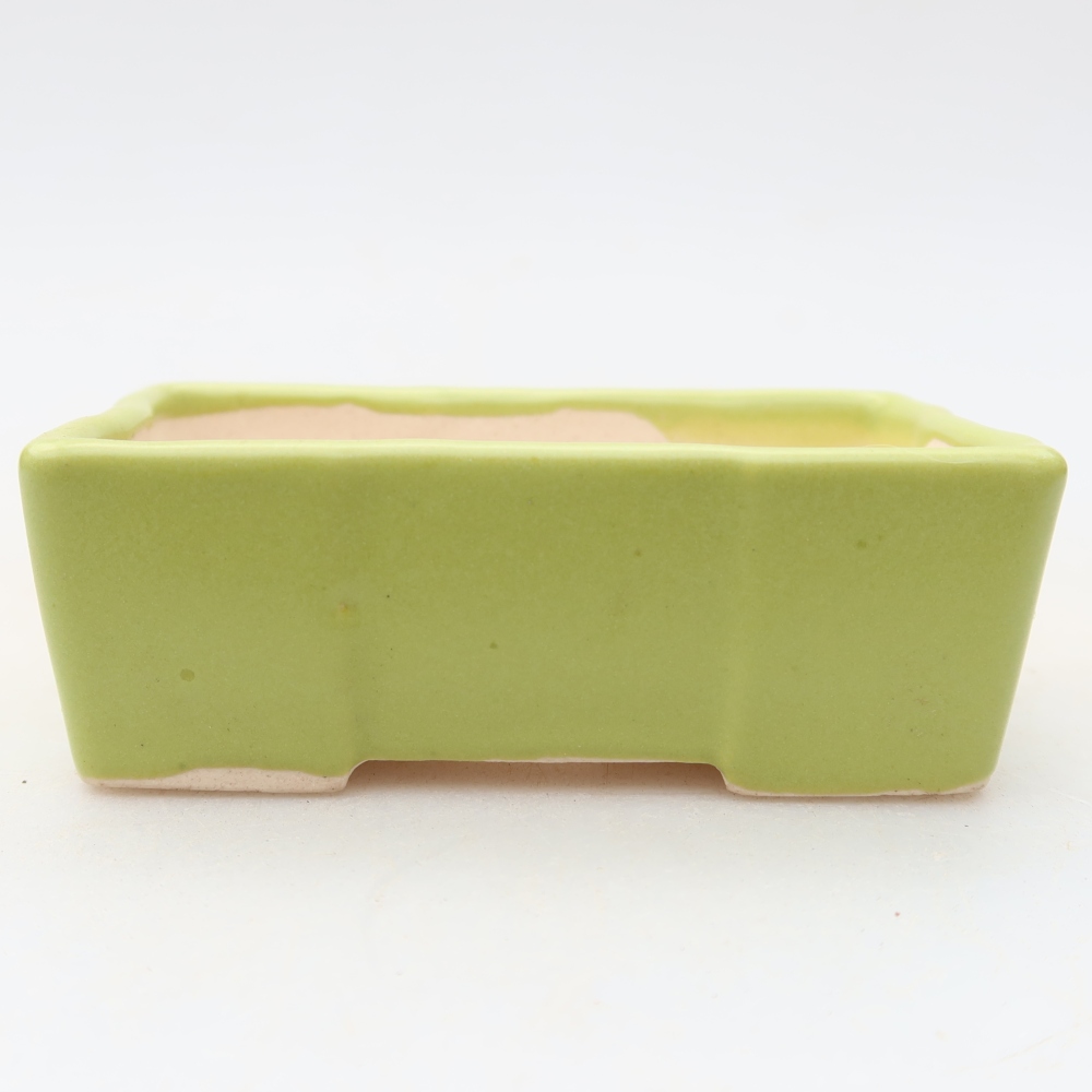 Vaso in ceramica per bonsai 7,5 x 4 x 2,5 cm, colore verde