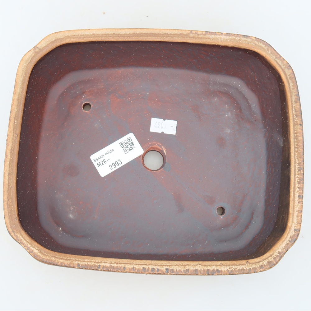 Vaso da bonsai in ceramica 21,5 x 18 x 6 cm, colore rosa