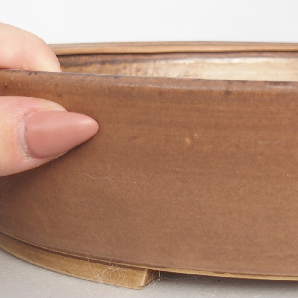 Ciotola bonsai in ceramica 31,5 x 27,5 x 6,5 cm, rosa