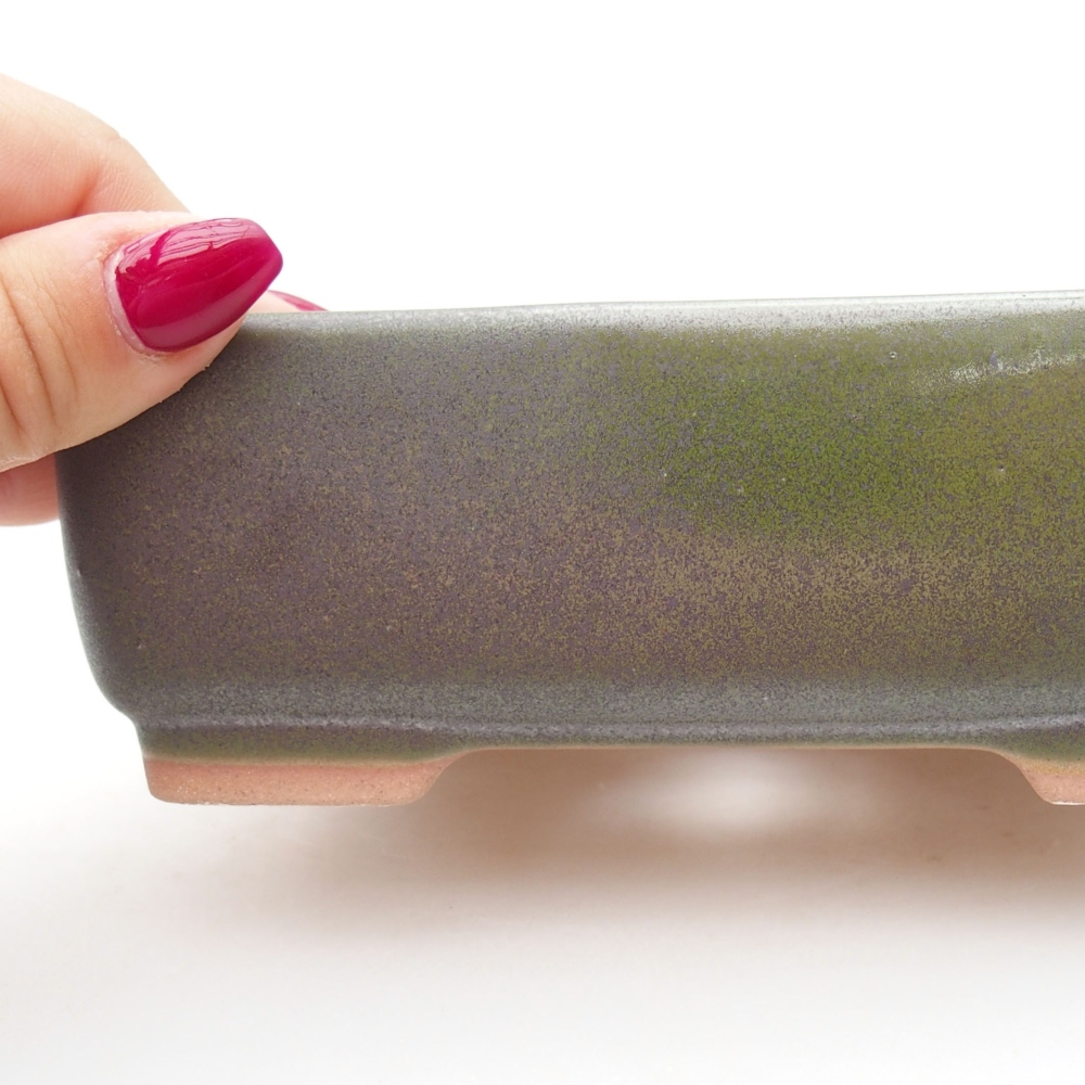 Ciotola bonsai in ceramica 15 x 11 x 5,5 cm, verde
