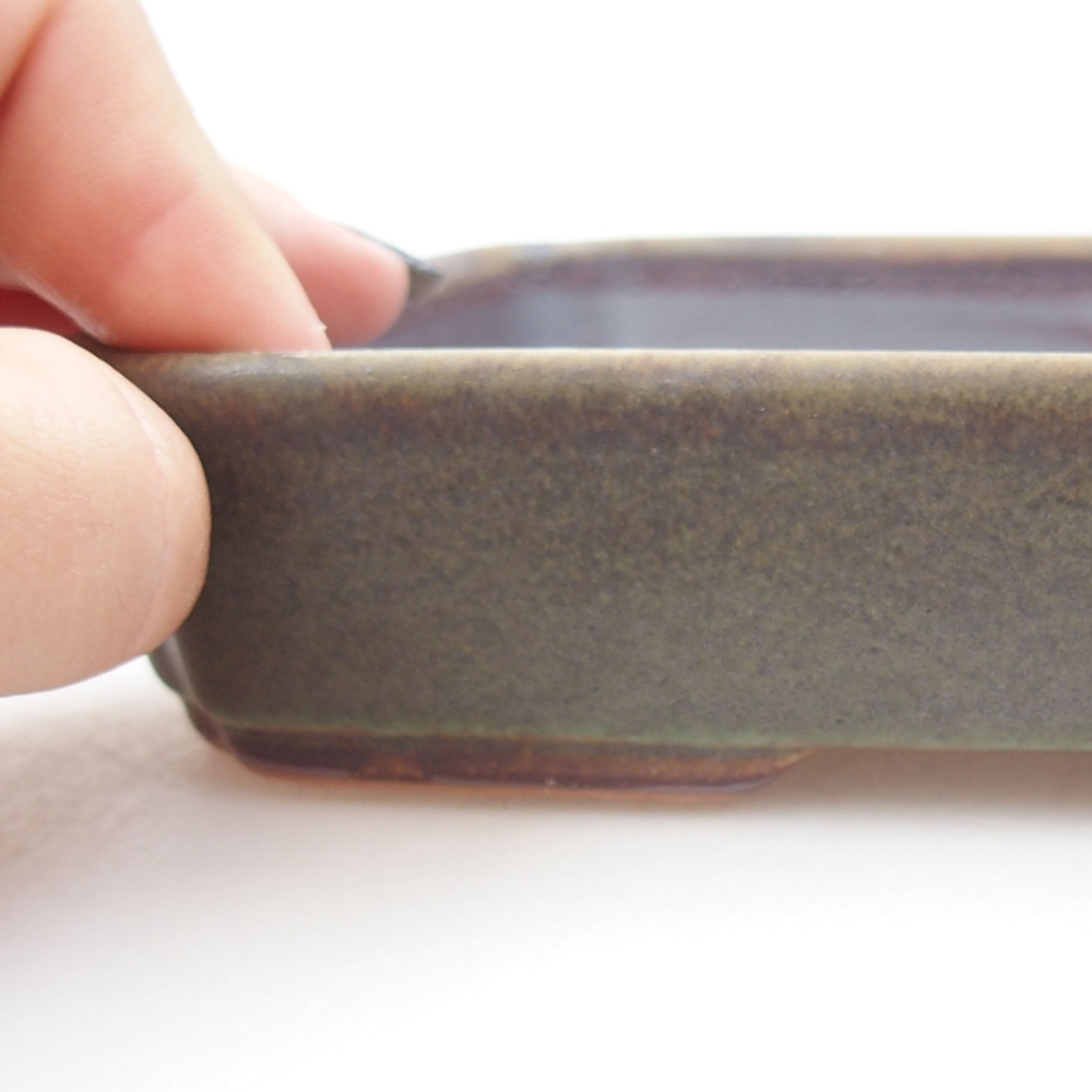 Ciotola bonsai in ceramica 22 x 17 x 5 cm, verde