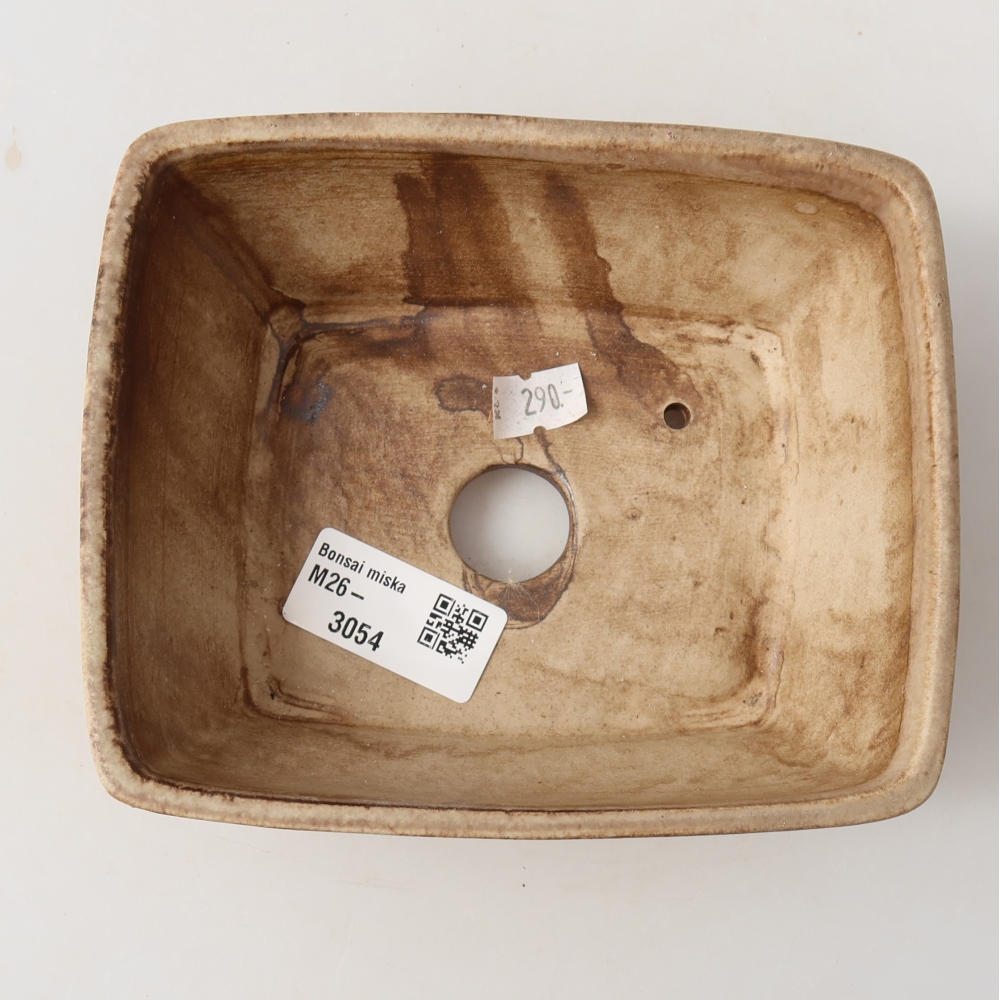 Vaso da bonsai in ceramica 15 x 12,5 x 5,5 cm, colore rosa