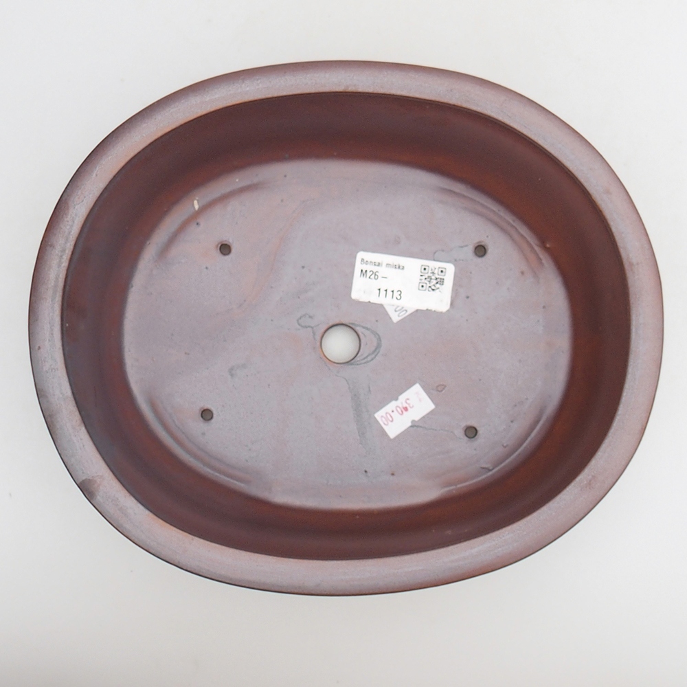 Ciotola bonsai in ceramica 23 x 19 x 7 cm, colore metallo