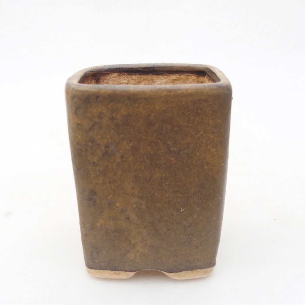 Ciotola per bonsai in ceramica 5 x 5 x 6,5 cm, marrone