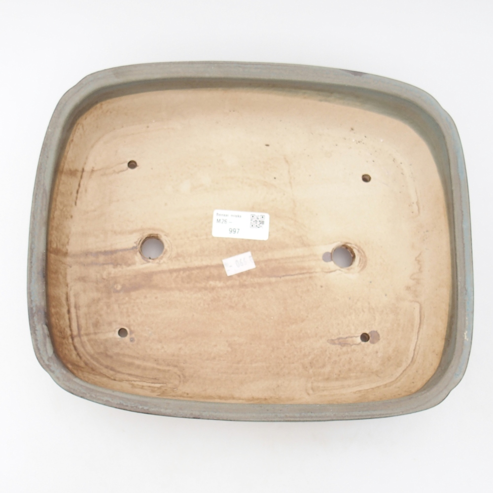 Ciotola bonsai in ceramica 28,5 x 24 x 7 cm, colore blu