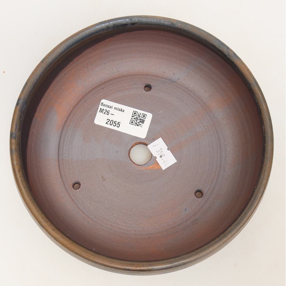 Vaso da bonsai in ceramica 17 x 17 x 5,5 cm, colore marrone