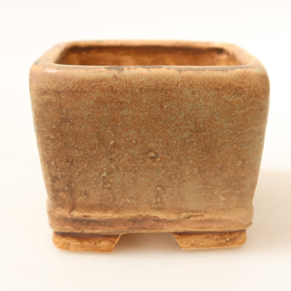 Ciotola per bonsai in ceramica 6 x 6 x 4,5 cm, verde