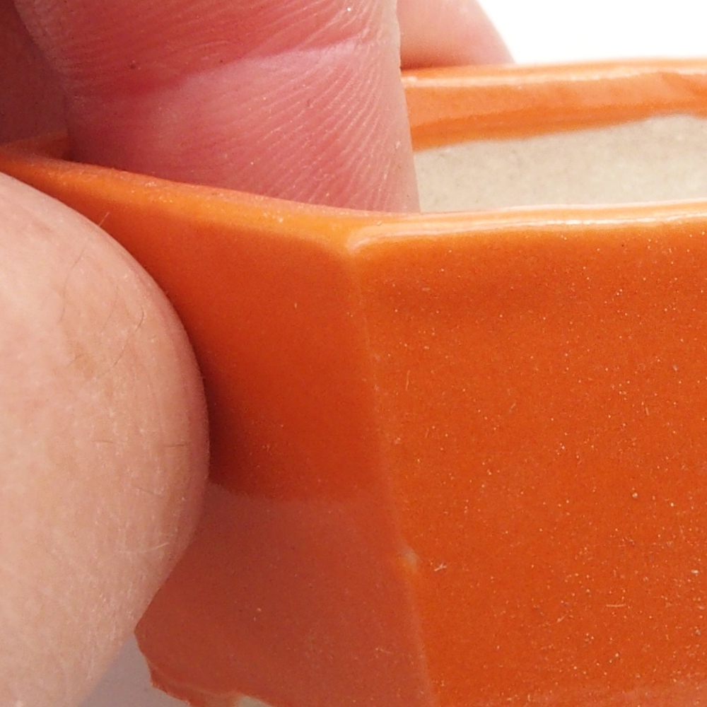 Ciotola per mini bonsai 6 x 5 x 2,5 cm, arancione