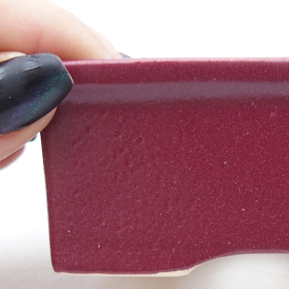 Ciotola per mini bonsai 9 x 7 x 4 cm, bordeaux