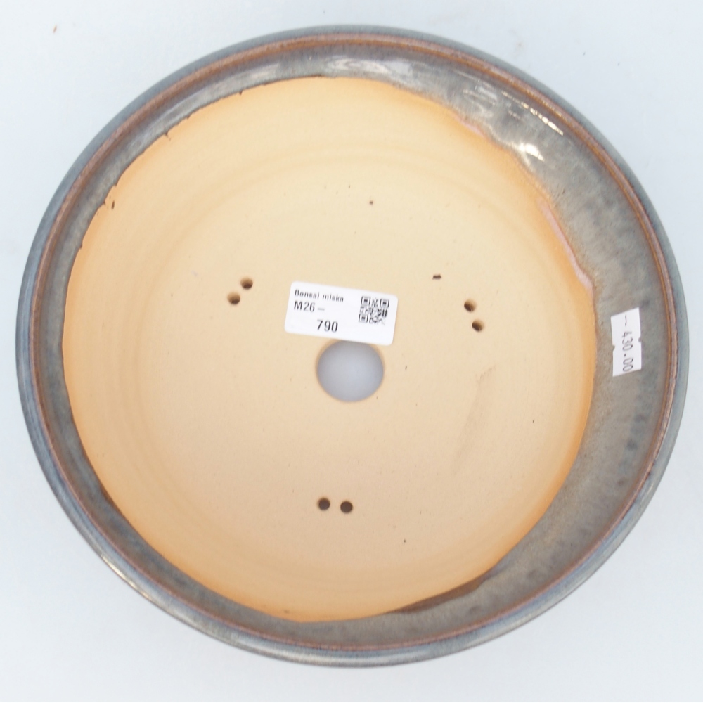 Ciotola bonsai in ceramica 21 x 21 x 6,5 cm, grigio